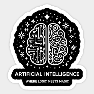 Artificial Intelligence Where Logic Meets Magic Sticker